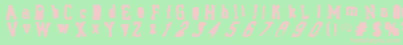 brain stew Font – Pink Fonts on Green Background