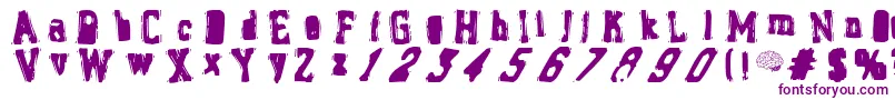 Шрифт brain stew – фиолетовые шрифты на белом фоне