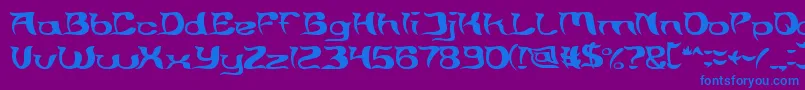 Brain Storm Font – Blue Fonts on Purple Background