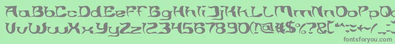 フォントBrain Storm – 緑の背景に灰色の文字