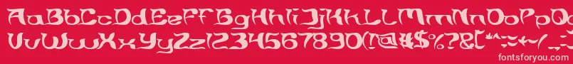 Brain Storm Font – Pink Fonts on Red Background
