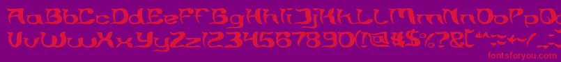 Brain Storm Font – Red Fonts on Purple Background