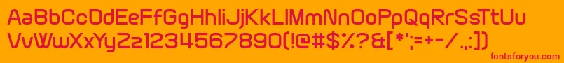 Brain Wants Font – Red Fonts on Orange Background