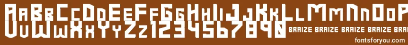 Braize Demo Font – White Fonts on Brown Background