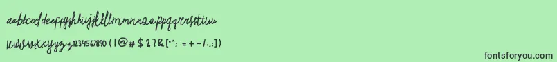 Brajandala Font – Black Fonts on Green Background