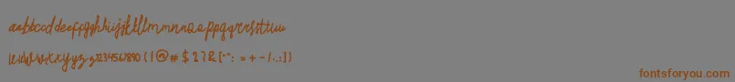 Czcionka Brajandala – brązowe czcionki na szarym tle