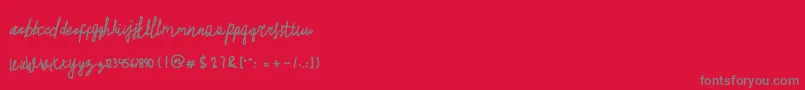 Brajandala Font – Gray Fonts on Red Background