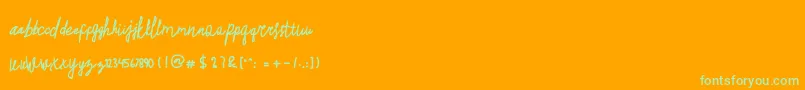 Lisätietoja Brajandala-fontista Brajandala-fontti – vihreät fontit oranssilla taustalla