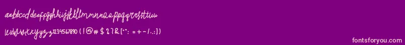 Brajandala Font – Pink Fonts on Purple Background
