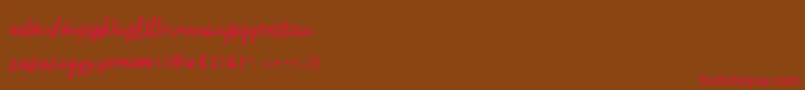 Brajandala Font – Red Fonts on Brown Background