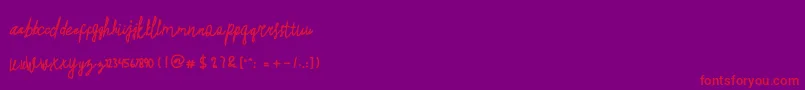 Brajandala Font – Red Fonts on Purple Background