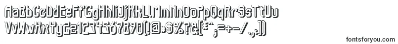 Шрифт ElbTunnelSchatten – высокие шрифты