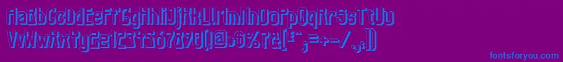 ElbTunnelSchatten Font – Blue Fonts on Purple Background