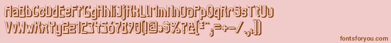 ElbTunnelSchatten Font – Brown Fonts on Pink Background