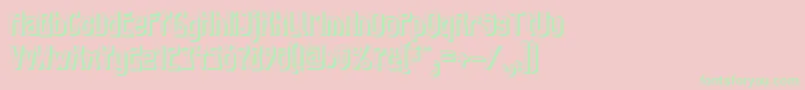 ElbTunnelSchatten Font – Green Fonts on Pink Background