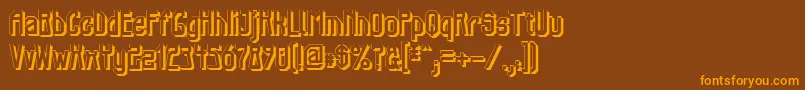 ElbTunnelSchatten Font – Orange Fonts on Brown Background