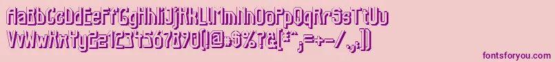 ElbTunnelSchatten-Schriftart – Violette Schriften auf rosa Hintergrund