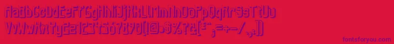 ElbTunnelSchatten Font – Purple Fonts on Red Background