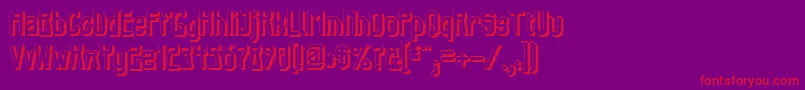 ElbTunnelSchatten Font – Red Fonts on Purple Background