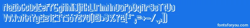 ElbTunnelSchatten Font – White Fonts on Blue Background