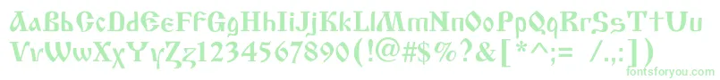 Oldscriptc Font – Green Fonts on White Background