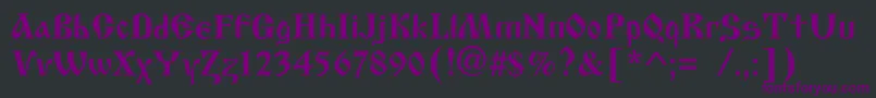 Шрифт Oldscriptc – фиолетовые шрифты на чёрном фоне