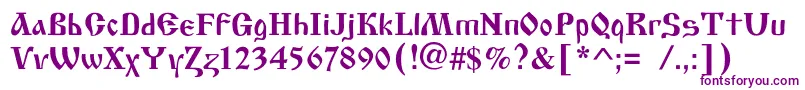 Oldscriptc Font – Purple Fonts on White Background