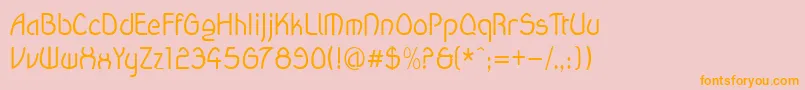 Wanda Font – Orange Fonts on Pink Background