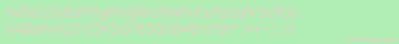 Wanda Font – Pink Fonts on Green Background