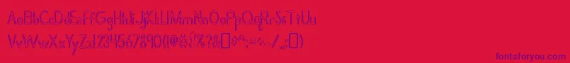 bramalea beauty Font – Purple Fonts on Red Background