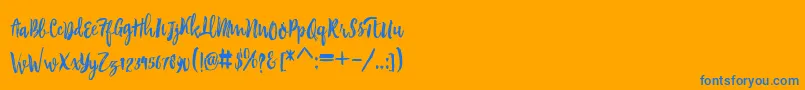 Brambles-fontti – siniset fontit oranssilla taustalla