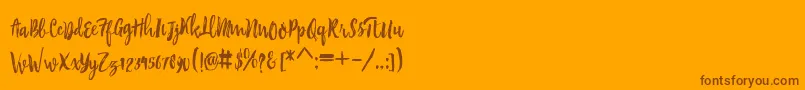 Police Brambles – polices brunes sur fond orange