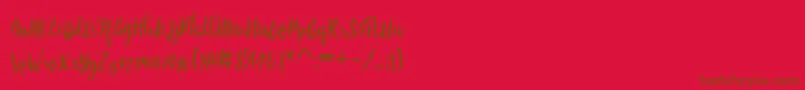Brambles Font – Brown Fonts on Red Background