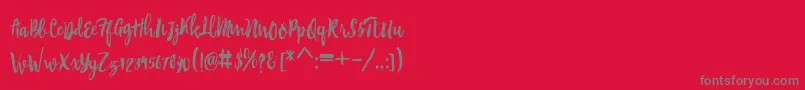 Brambles Font – Gray Fonts on Red Background