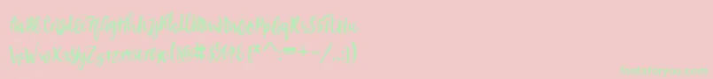 Brambles Font – Green Fonts on Pink Background