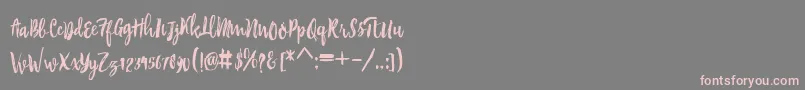 Brambles Font – Pink Fonts on Gray Background