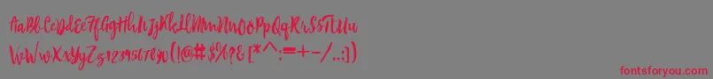 フォントBrambles – 赤い文字の灰色の背景