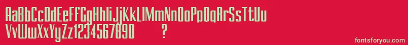 BRANCHEМЃ Demo Font – Green Fonts on Red Background