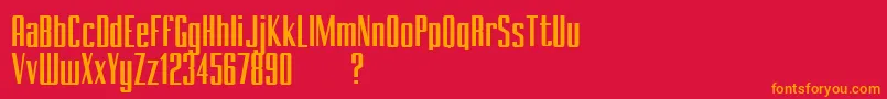 BRANCHEМЃ Demo Font – Orange Fonts on Red Background