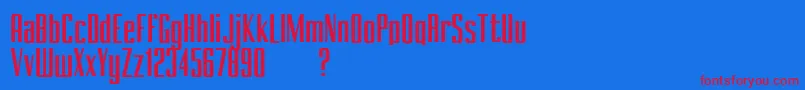 BRANCHEМЃ Demo Font – Red Fonts on Blue Background