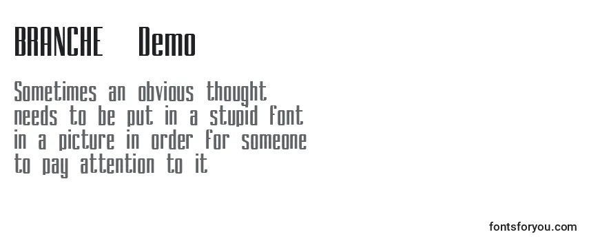 Review of the BRANCHEМЃ Demo Font