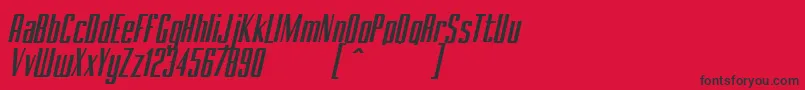 BRANCHEМЃ Italic Demo Font – Black Fonts on Red Background