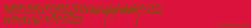 BRANCHEМЃ Italic Demo Font – Brown Fonts on Red Background