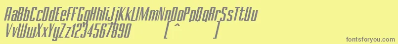 BRANCHEМЃ Italic Demo Font – Gray Fonts on Yellow Background