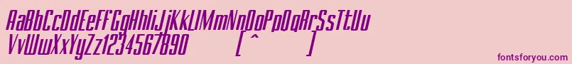BRANCHEМЃ Italic Demo Font – Purple Fonts on Pink Background