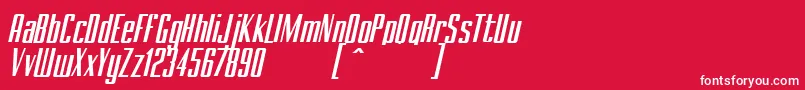 BRANCHEМЃ Italic Demo Font – White Fonts on Red Background