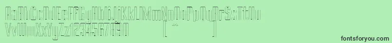 フォントBRANCHEМЃ Outline DEMO – 緑の背景に黒い文字