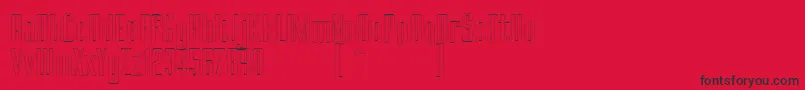 BRANCHEМЃ Outline DEMO Font – Black Fonts on Red Background