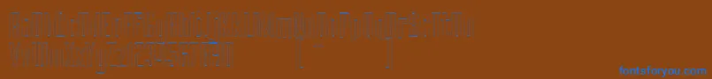 Шрифт BRANCHEМЃ Outline DEMO – синие шрифты на коричневом фоне