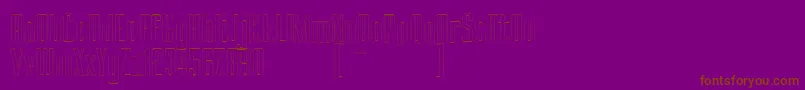 fuente BRANCHEМЃ Outline DEMO – Fuentes Marrones Sobre Fondo Morado